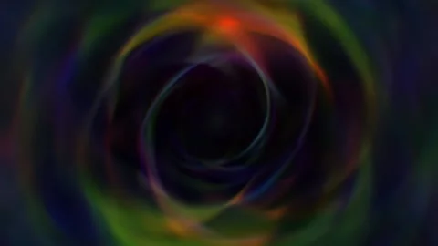 Abstract Dark Vortex Background With Iridescent Spiral Light Tunnel Stock-Footage 332298781