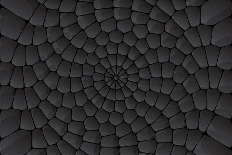 Abstract dark wall. Black stone texture. Stock Illustration