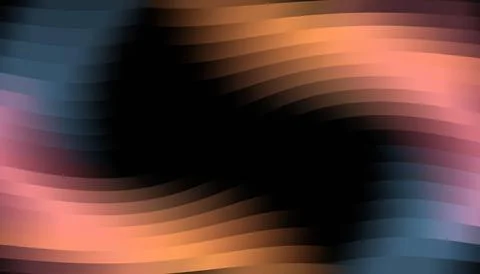 Abstract Dark Wavy Gradient Background | Modern Glowing Striped Lines Vector Stock Illustration