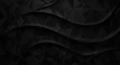Abstract dark wavy texture with smooth gradient and geometric patterns Stock Illustration