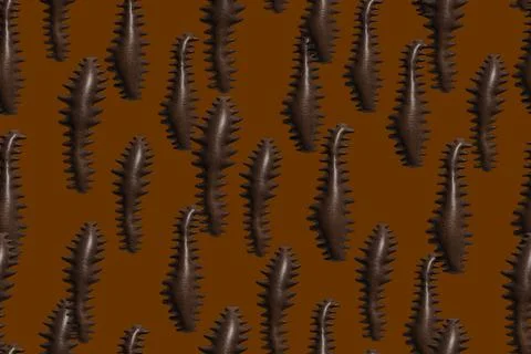 Abstract Dark Worm Seamless Pattern 3D Illustration Background Иллюстрация