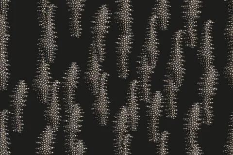 Abstract Dark Worm Seamless Pattern 3D Illustration Background Stock Illustration