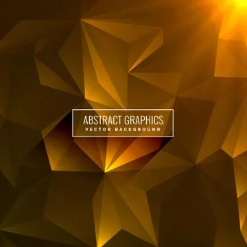 Abstract dark yellow background made with triangle shapes Illustrazione stock