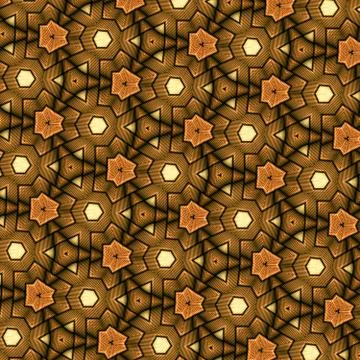 Abstract dark yellow caleidoscope background Stock Illustration