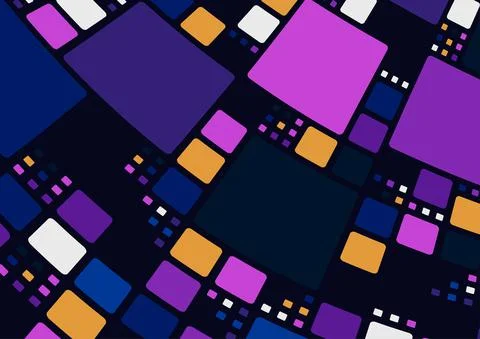 Abstract dash futuristic of square pattern digital design template. Stock-Illustration