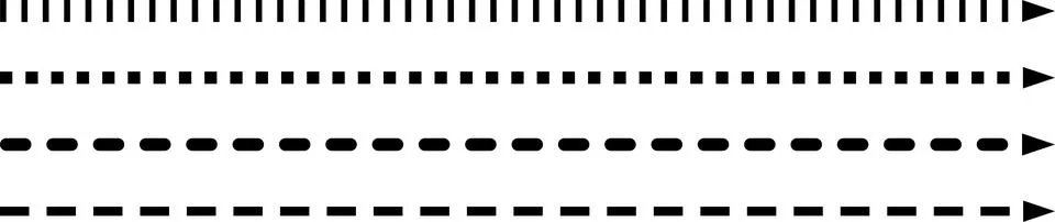 Abstract dashed border divider set vector illustration イラスト素材