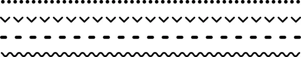 Abstract dashed border divider set vector illustration Stockillustratie