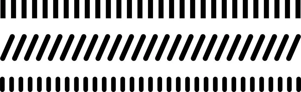 Abstract dashed border divider set vector illustration Illustrazione stock