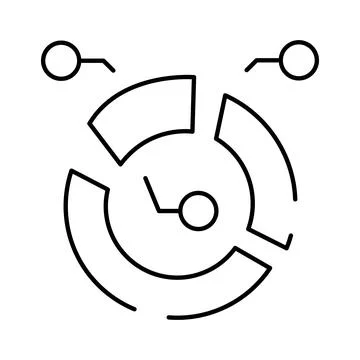 Abstract data analysis diagram visualizing progress and connection Stock Illustration