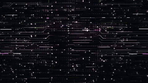 Abstract data analysis visual presentation screen with code lines motion Stock Footage 327518944