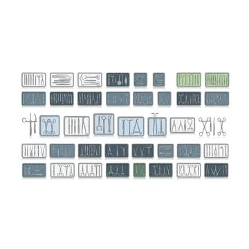 Abstract data block elements grid - UI UX interface design vector graphic イラスト素材