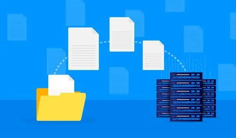 Abstract data center transport. Abstract vector background. Vector template Stock Illustration