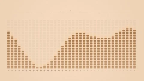 Abstract Data Chart Visualization: Rising and Falling Bar Graph in Beige Tone Stock Footage 346660555