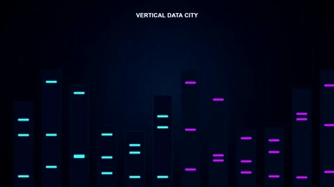 Abstract data city motion background Stock Footage 347390770