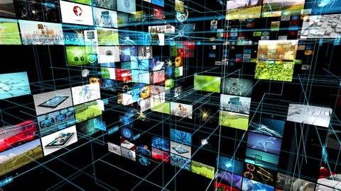 Abstract data, computer and technology theme Stock Footage 106677870
