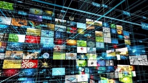 Abstract data, computer and technology theme Vidéo 106677955