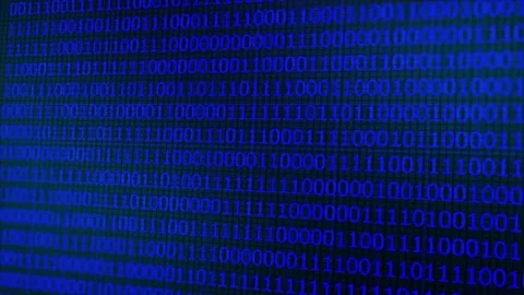 Abstract data concept animated video. Blue futuristic cyberspace. the histo.. Stock Footage 246793855