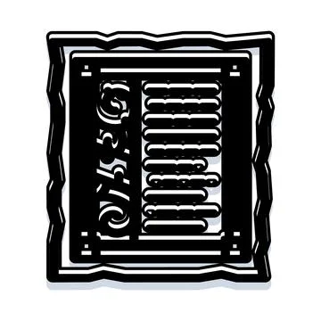 Abstract data concept in geometric frame illustration Stock Illustration