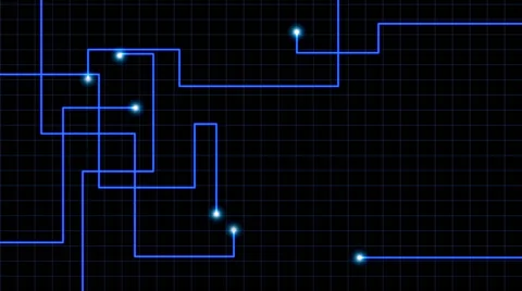 Abstract data concept. Little lights designing an abstract circuit Video stock 43805635