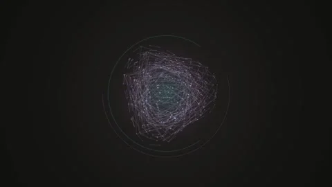 Abstract data connection showing neural network merging into sphere dark mo.. 스톡 동영상 344021882