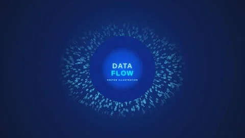 Abstract data flow animated background for science and technology digital p.. Stock Footage 340971113