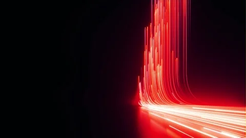 Abstract data flow lines moving up and down technology background loop Stock Footage 327520302