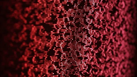 Abstract data flow motion background loop red Stock Footage 93594238
