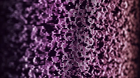 Abstract data flow motion background loop purple Video stock 93594243