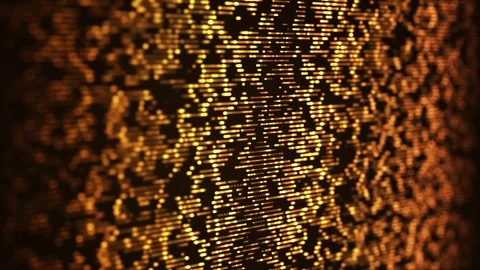 Abstract data flow motion background loop golden Vídeos de archivo 93594244
