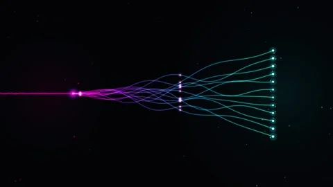 Abstract data flow moving through fiber optic network cables in dark digita.. Stock Footage 346635284