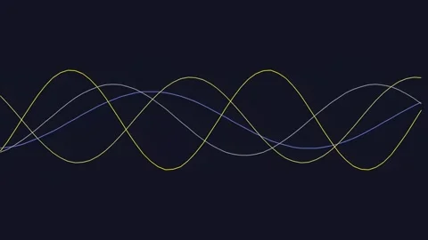 Abstract Data Flow Signal Waves Background for Technology Visualization and.. Stock Footage 341057715