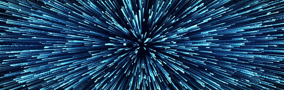 Abstract data flow space. Light rays. Explosion effect. Sci-fi Motion wallpap Stock Illustration