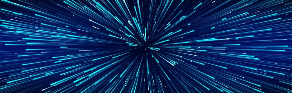 Abstract data flow space. Light rays. Explosion effect. Sci-fi Motion wallpap Stock Illustration