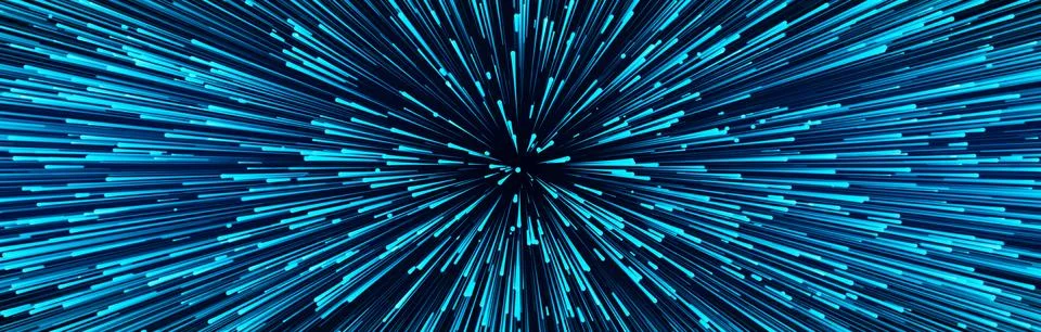 Abstract data flow space. Light rays. Explosion effect. Sci-fi Motion wallp.. Stock Illustration