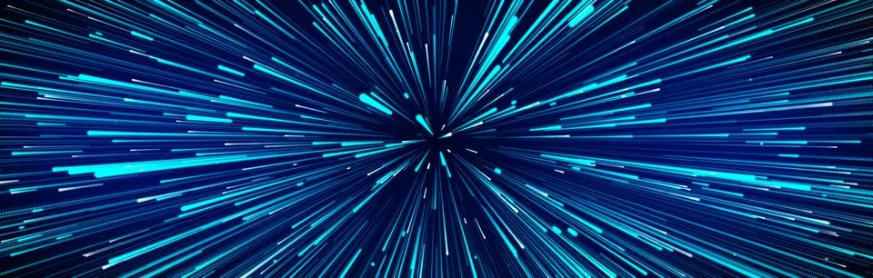 Abstract data flow space. Light rays. Explosion effect. Sci-fi Motion wallp.. Stock Illustration