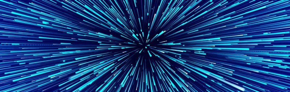 Abstract data flow space. Light rays. Explosion effect. Sci-fi Motion wallpap Stock Illustration