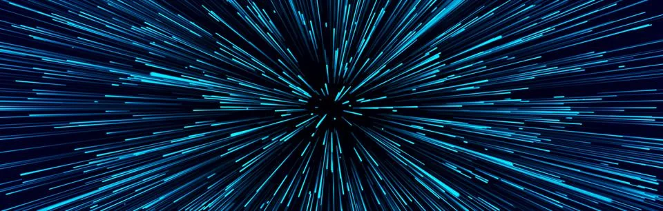 Abstract data flow space. Light rays. Explosion effect. Sci-fi Motion wallp.. Stock Illustration