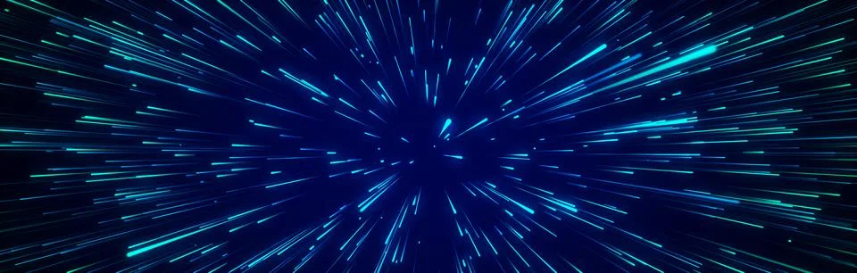 Abstract data flow space. Light rays. Explosion effect. Sci-fi Motion wallp.. Stock Illustration