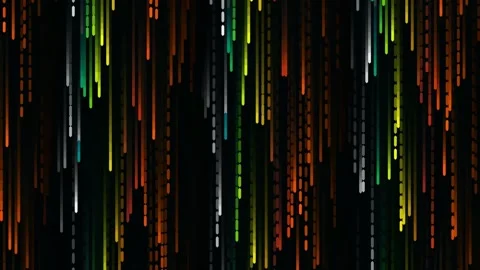 Abstract data flow visualization: Digital coding equalizer spectrum animation Stock Footage 342203349