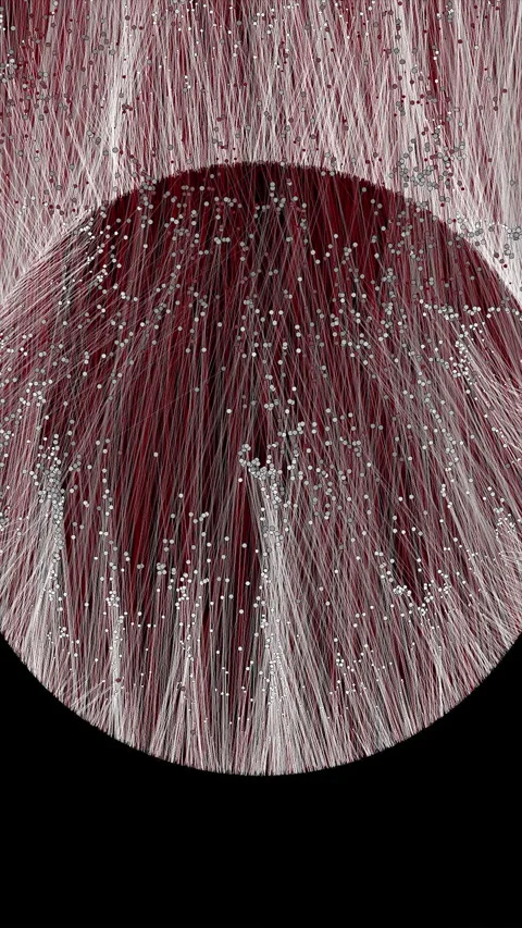 Abstract data flowing through fiber optic network Stock Footage 342249369