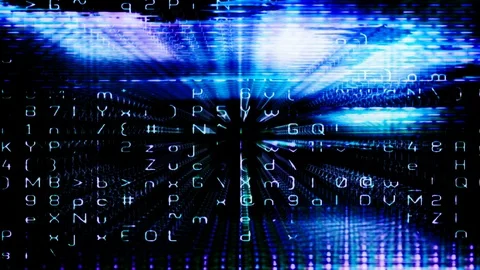 Abstract Data Forms Pulse and Flicker Stock Footage 101252455