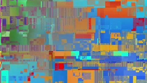 Abstract data glitch background animation, digital error with colorful Stock Footage 332411242