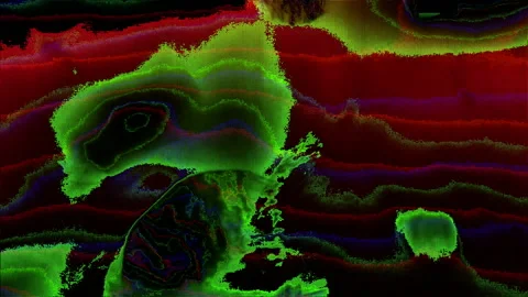 Abstract data glitch neon nostalgic holographic background. Video stock 154181057