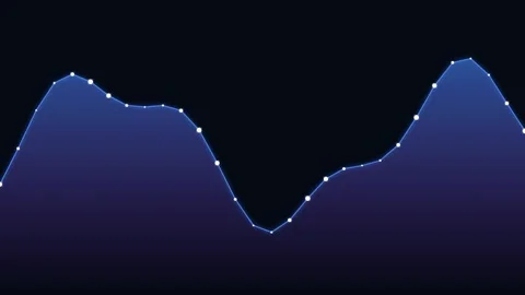 Abstract data graph animation with glowing points Stock Footage 345594926