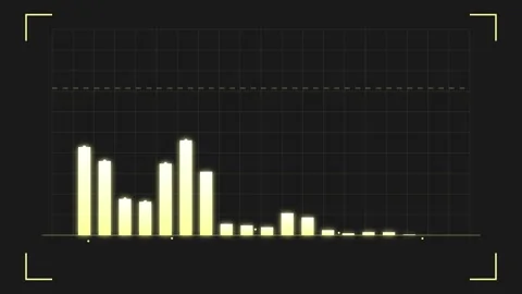 Abstract Data Graph with Growing Bars and Grid - Digital Analytics Concept Stock Footage 346661939