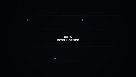 Abstract Data Intelligence Visualization on Black Background Screen Stock Footage 336805786