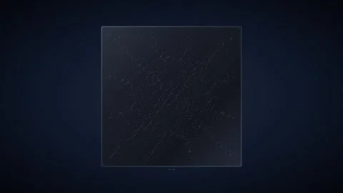Abstract Data Motion Loop - Dark Blue Screen Tech Visualization 库存影片 341565025