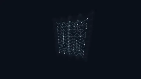 Abstract data network 3D grid looping animation Stock-Footage 345594990