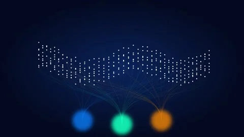 Abstract data network animation with glowing nodes Stock Footage 344512480