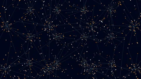 Abstract data network background with connected particles and glowing nodes Stock Footage 334139163